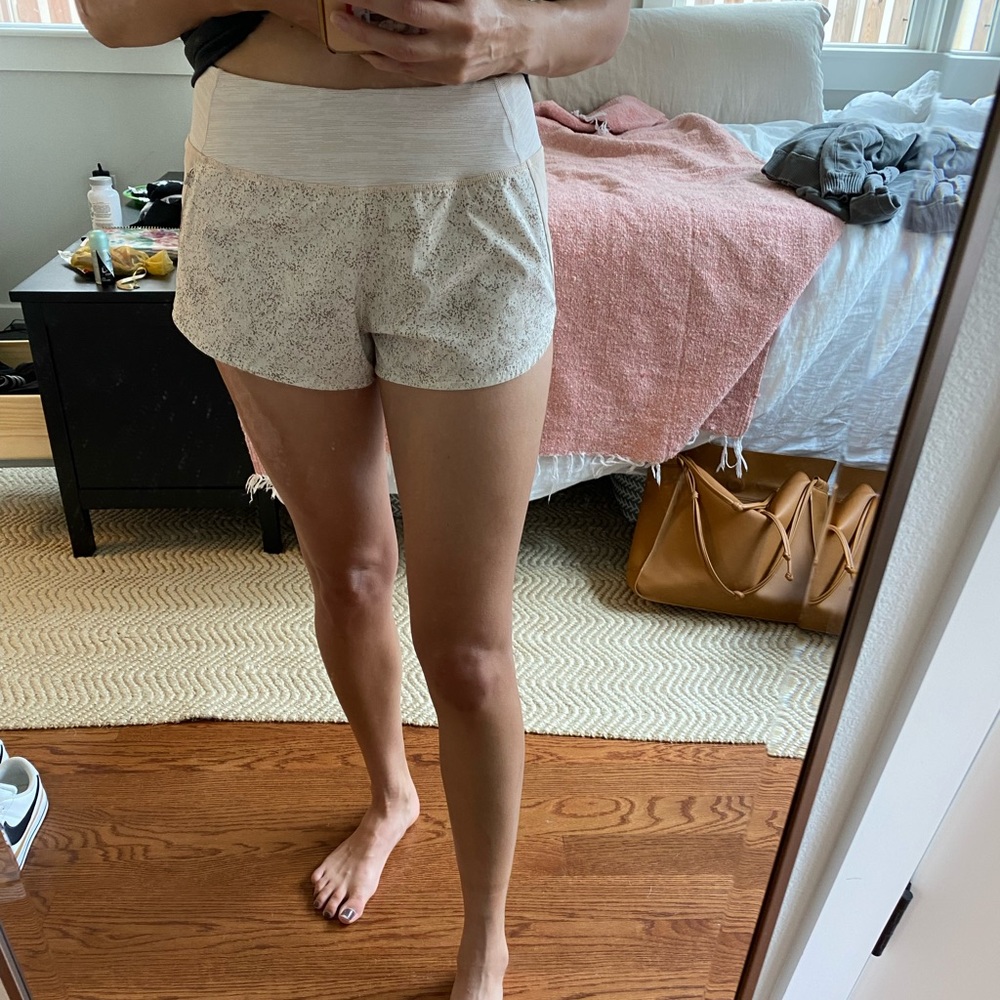 White Outdoor Voices shorts